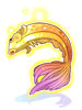 Golden Fish in Mouth